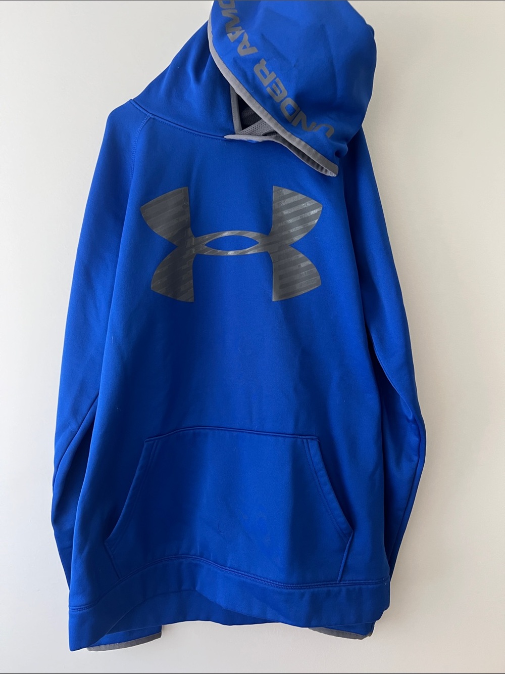 Under Armour Royal Blue Hoodie with Gray Logo